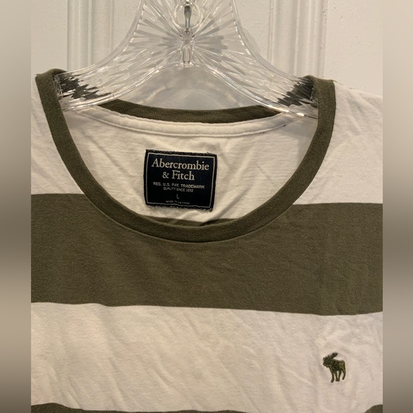 Abercrombie & Fitch Grey and White Shirt Size L - Picture 3 of 4